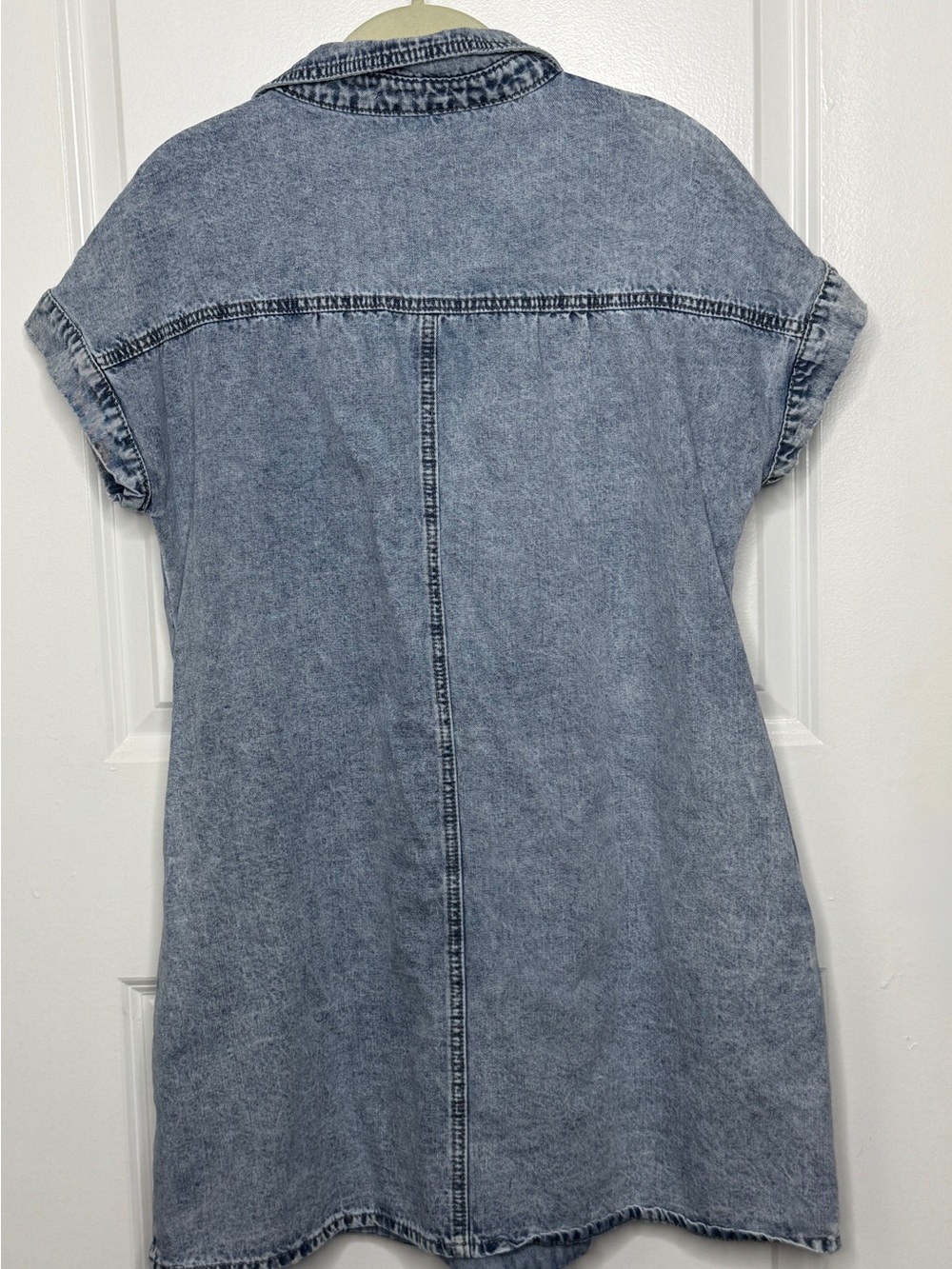 Luvamia Sz S Acid Washed Blue Denim Tunic Shirt Dress | GUC - Picture 3 of 6